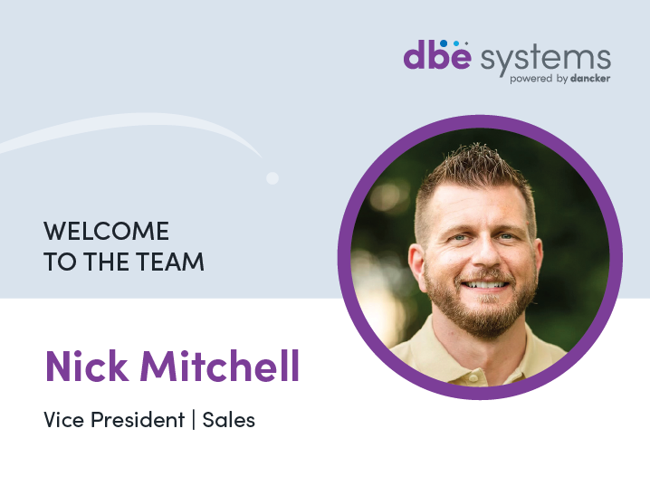 nick mitchell joins dbe systems as vice president of sales
