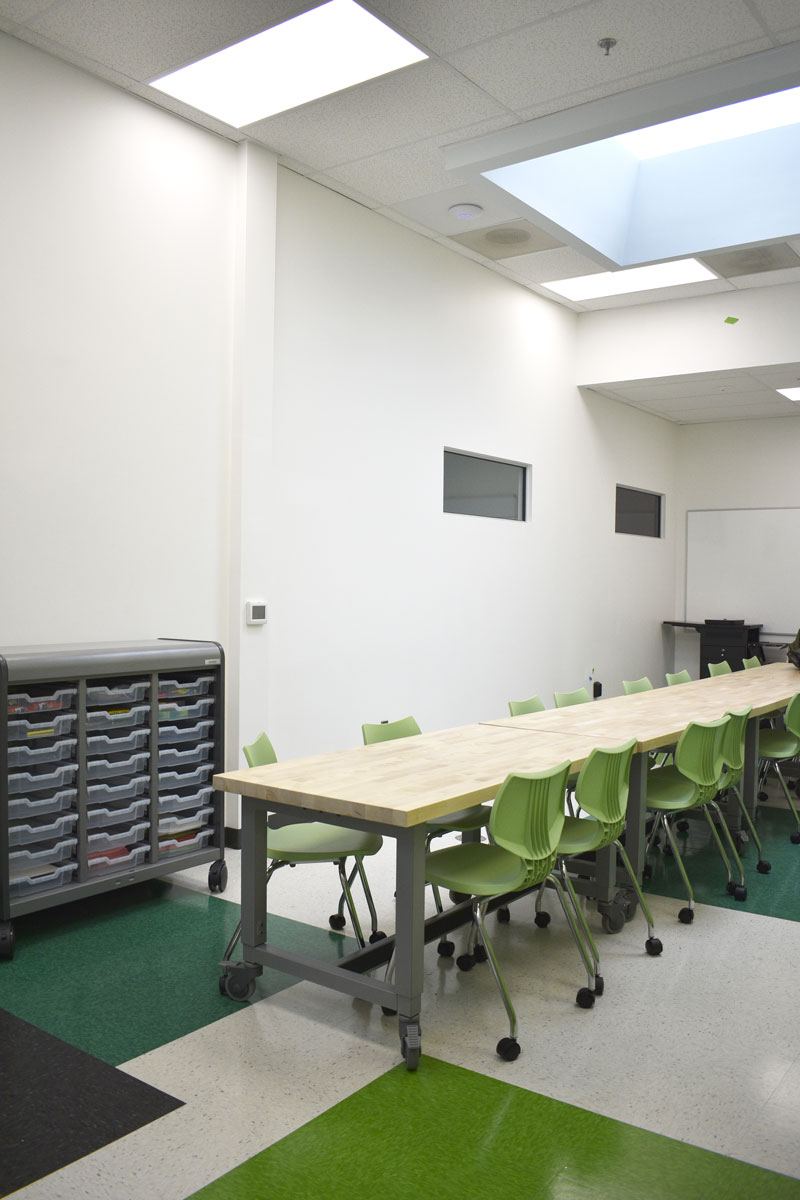 Modern classroom with flexible furniture