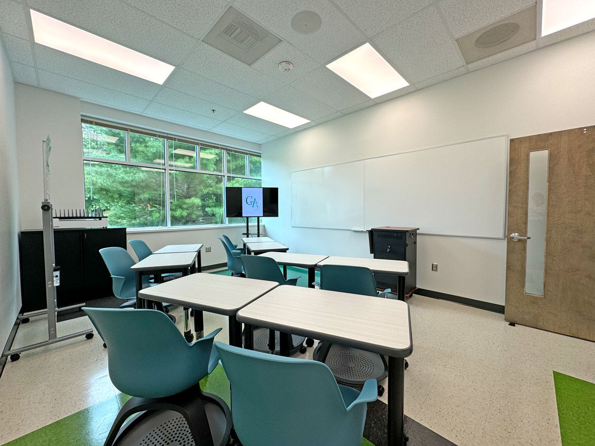Modern classroom with flexible furniture