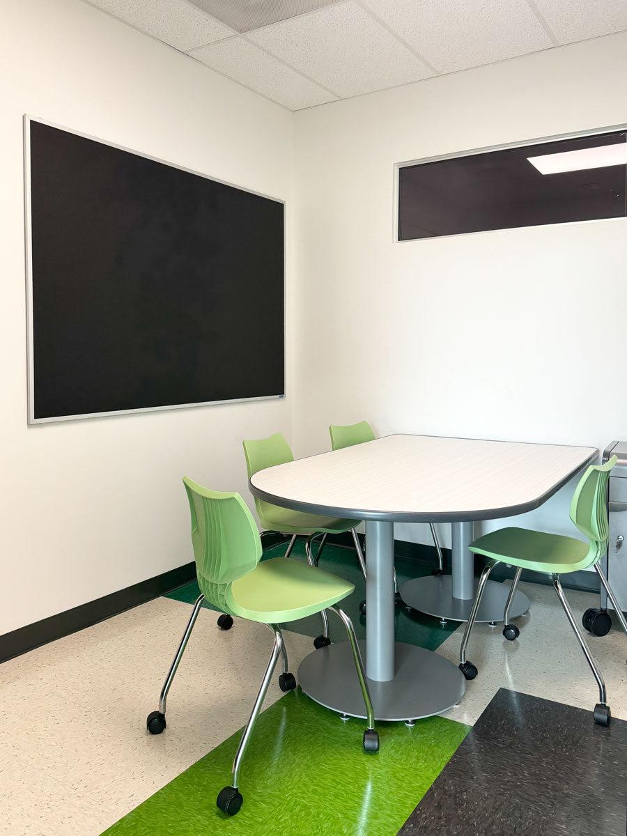 Modern classroom with flexible furniture