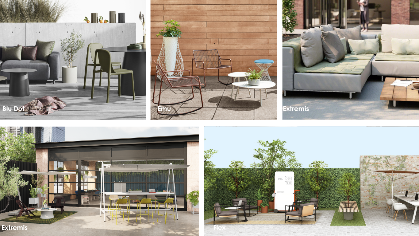 collahe of steelcase outdoor furniture solutions
