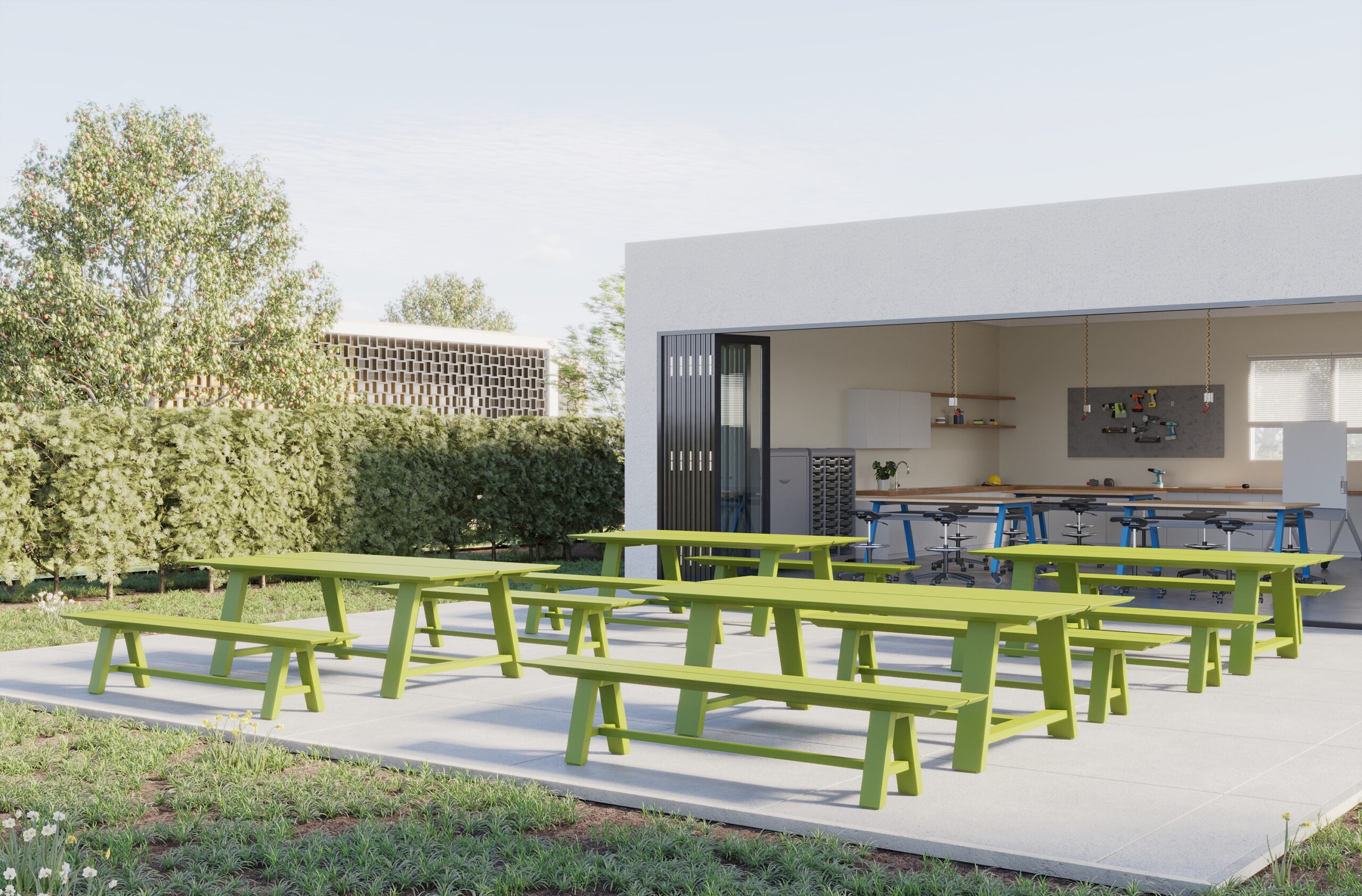 vibrant outdoor indoor classroom 